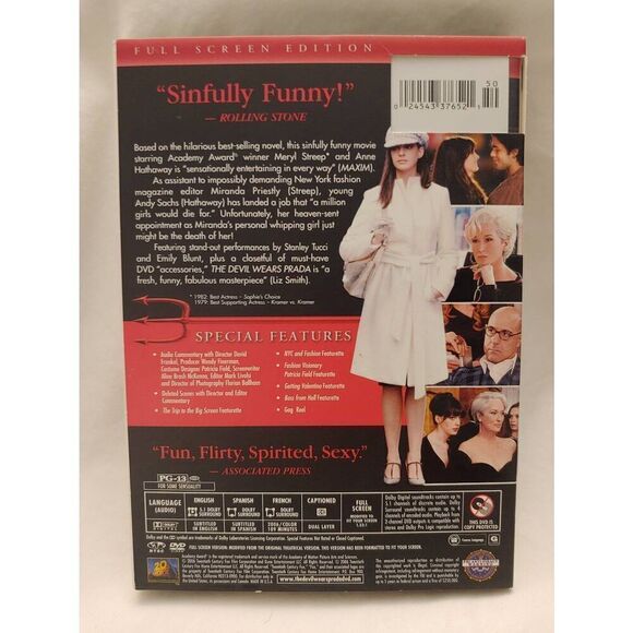 The Devil Wears Prada (DVD, 2006) - Picture 2 of 4